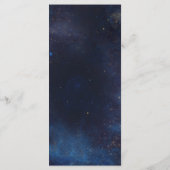 Celestial Galaxy Starry Night Navy Blue Wedding Menu (Achterkant)