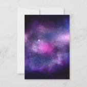 Celestial Galaxy Stars bruiloft dank u foto Bedankkaart (Achterkant)