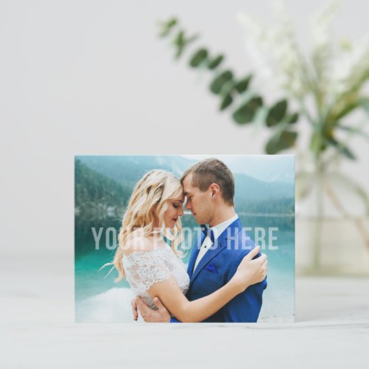 Celestial Galaxy Stars bruiloft dank u foto Briefkaart (Staand voorkant)