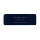 Celestial Galaxy Sterrennacht Blauw Etiket (Voorkant)