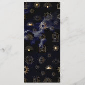 Celestial Galaxy Sun Crescent Moon Navy Menu (Achterkant)