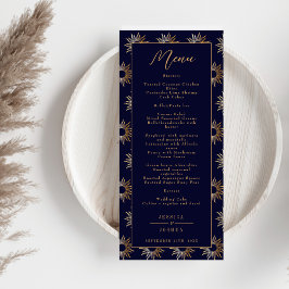 Celestial Galaxy Sun Gouden Marine Blauw Menu