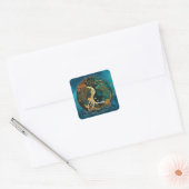 Celestial Galaxy Tweeling Fantasy Star Zodiac Vierkante Sticker (Envelop)