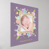 Celestial Garden Moon Star Lavendel Pasgeboren fot Folie Afdrukken (Laagn)