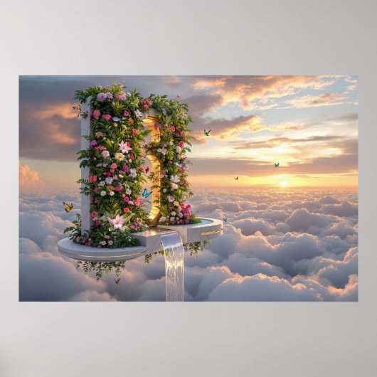 Celestial Garden: Where Waters Meet the Sky Poster (Voorkant)