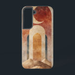 Celestial Gateway Telefoonhoes Samsung Galaxy Hoesje<br><div class="desc">Een hemelboog onder een rode maan nodigt je uit om over te steken naar het onbekende - perfect voor dromers en sterrenkijkers.</div>