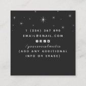 Celestial Gem Moon Jewelry Designer Vierkante Visitekaartje (Achterkant)