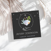 Celestial Gem Moon Jewelry Designer Vierkante Visitekaartje