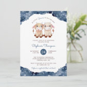 Celestial Gemini Astrologie Teken Baby shower Kaart (Staand voorkant)