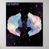 Celestial Gemini – Astrology Art Poster (Voorkant)