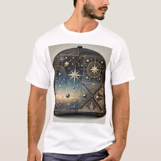 Celestial Geometry T-Shirt: Kosmisch luxe ontwerp T-shirt