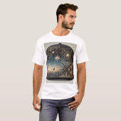 Celestial Geometry T-Shirt: Kosmisch luxe ontwerp T-shirt (Voorkant volledig)