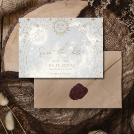 Celestial Geschreven in de Sterren Foto Bruiloft Save The Date