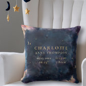 Celestial Gift Geboortestatistieken Keepsake Navy  Kussen