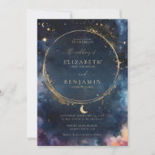 Celestial Gift Midnight Blue All in One Wedding Kaart (Voorkant)