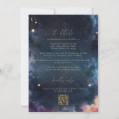 Celestial Gift Midnight Blue All in One Wedding Kaart (Achterkant)