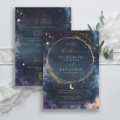 Celestial Gift Midnight Blue All in One Wedding Kaart