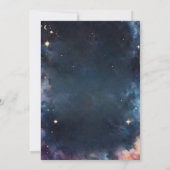 Celestial Gift Midnight Blue Elegant Vrijgezellenf Kaart (Achterkant)