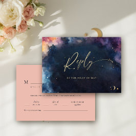 Celestial Gift Midnight Blue Meal Wedding RSVP
