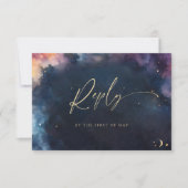 Celestial Gift Midnight Blue Meal Wedding RSVP (Voorkant)