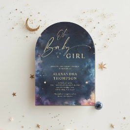 Celestial Gift Midnight Blue Star Arch Baby shower Kaart