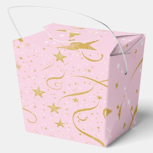 Celestial Gift – Pink & Gold Star Gift Box Bedankdoosjes (Achterkant)