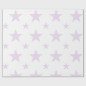 Celestial Girly Pastel Purple Stars Pattern Spring Cadeaupapier (Vlak)