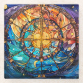 Celestial Glas in lood Art Glass Onderzetter (Voorkant)