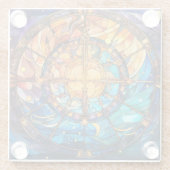 Celestial Glas in lood Art Glass Onderzetter (Achterkant)
