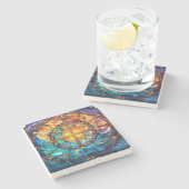 Celestial Glas in lood Stone Onderzetter (Zijkant)