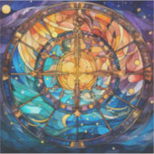 Celestial Glas in lood Vinyl Sticker (Voorkant)