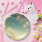 Celestial gloeiende sterren sterrenhemel verjaarda papieren bordje (Feest)