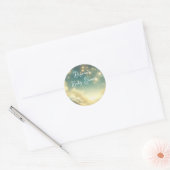 Celestial gloeiende sterren sterrenhemel verjaarda ronde sticker (Envelop)