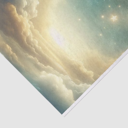 Celestial gloeiende sterren sterrenhemel verjaarda tissuepapier (Detail)