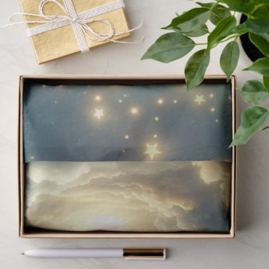 Celestial gloeiende sterren sterrenhemel verjaarda tissuepapier (Geschenk)
