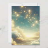 Celestial gloeiende sterren sterrenhemel zoet 16 kaart (Achterkant)