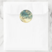 Celestial gloeiende sterren sterrenhemel zoet 16 ronde sticker (Tas)