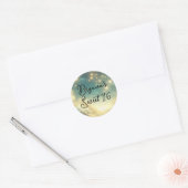 Celestial gloeiende sterren sterrenhemel zoet 16 ronde sticker (Envelop)