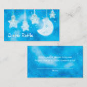 Celestial Glowing Stars & Moon Luier Raffle Kaart (Voorkant / Achterkant)