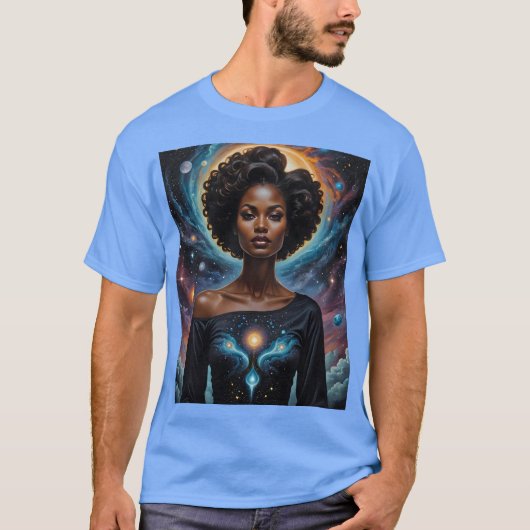 Celestial Goddess Galaxy Energie Shirt (Voorkant)