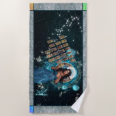 Celestial Goddess Messenger met Tarot Cards Strandlaken (Voorkant)