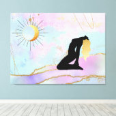 *~* Celestial Goddess Rainbow Pastel Glitter AP22 Canvas Afdruk (Insitu (Houten vloer))