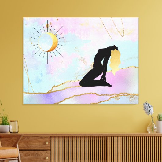 *~* Celestial Goddess Rainbow Pastel Glitter AP22 Canvas Afdruk (Insitu (Woonkamer))