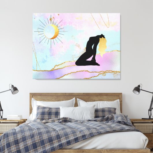 *~* Celestial Goddess Rainbow Pastel Glitter AP22 Canvas Afdruk (Insitu (Slaapkamer))