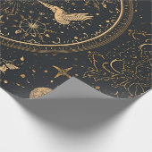 Celestial Gold Baroque Wrapping Paper Cadeaupapier (Hoek)