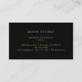 Celestial Gold Black Moon Visitekaartje (Achterkant)