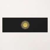 Celestial Gold Black Sun Moon Phase Gepersonalisee Yogamat (Achterkant (horizontaal))