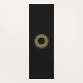 Celestial Gold Black Sun Moon Phase Gepersonalisee Yogamat (Achterkant)