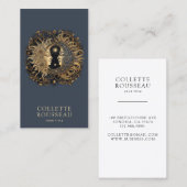 Celestial Gold Black Sun Moon Smoky Deep Blue Visitekaartje (Voorkant / Achterkant)