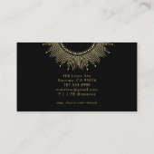 Celestial Gold Black Sun Moon Visitekaartje (Achterkant)